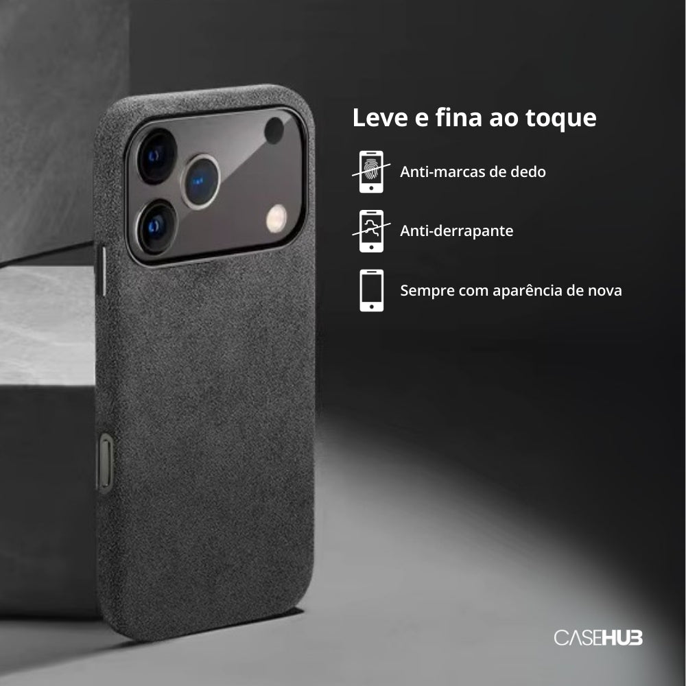 Case em Alcântara Premium com Carregamento MagSafe
