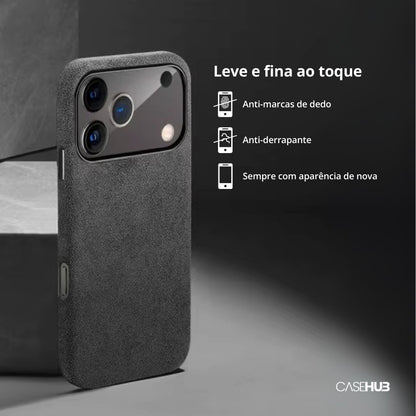 Case em Alcântara Premium com Carregamento MagSafe