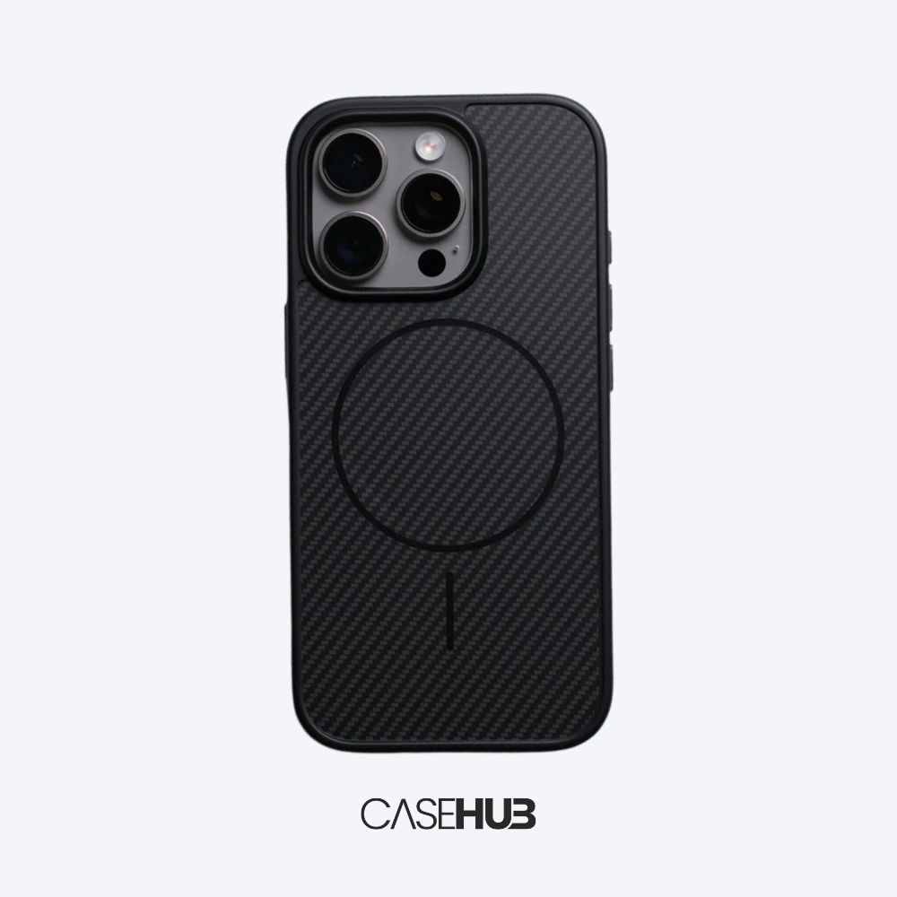 Case em Fibra de Carbono Premium para iPhone com Carregamento MagSafe Vienna