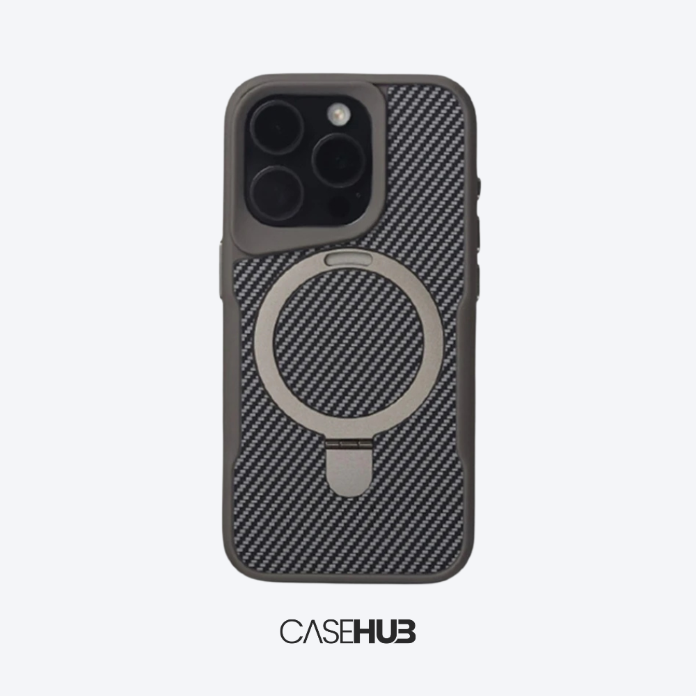Case em Fibra de Carbono Premium para iPhone com Carregamento MagSafe Miami