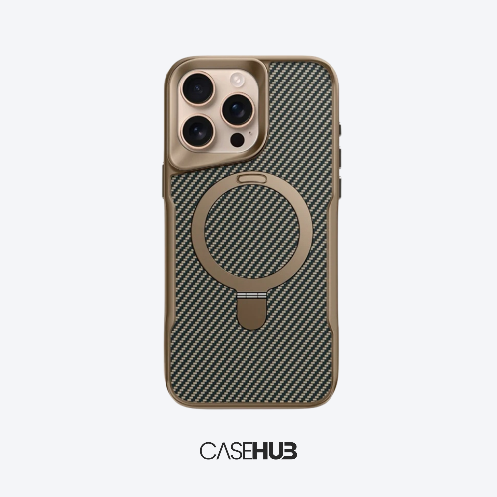 Case em Fibra de Carbono Premium para iPhone com Carregamento MagSafe Miami