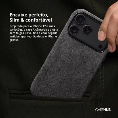Case em Alcântara Premium com Carregamento MagSafe