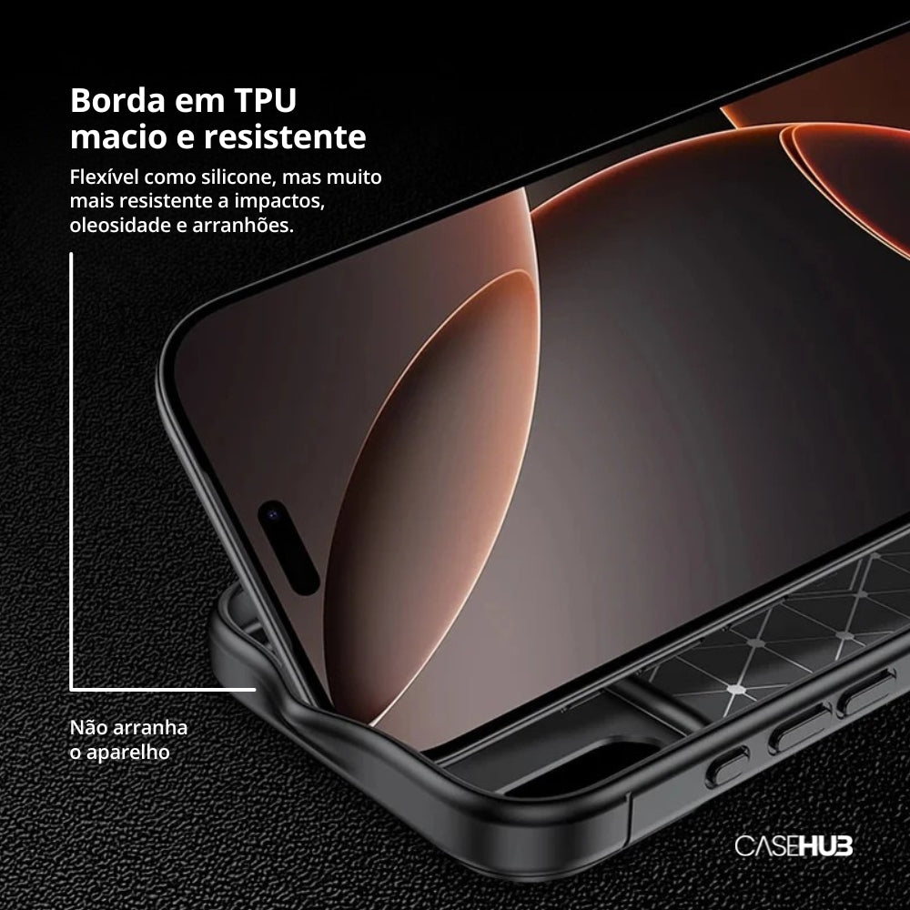 Case em Fibra de Carbono Premium com Carregamento MagSafe Berlin