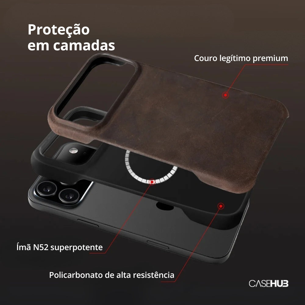 Case em couro Premium com Carregamento MagSafe Copenhagen