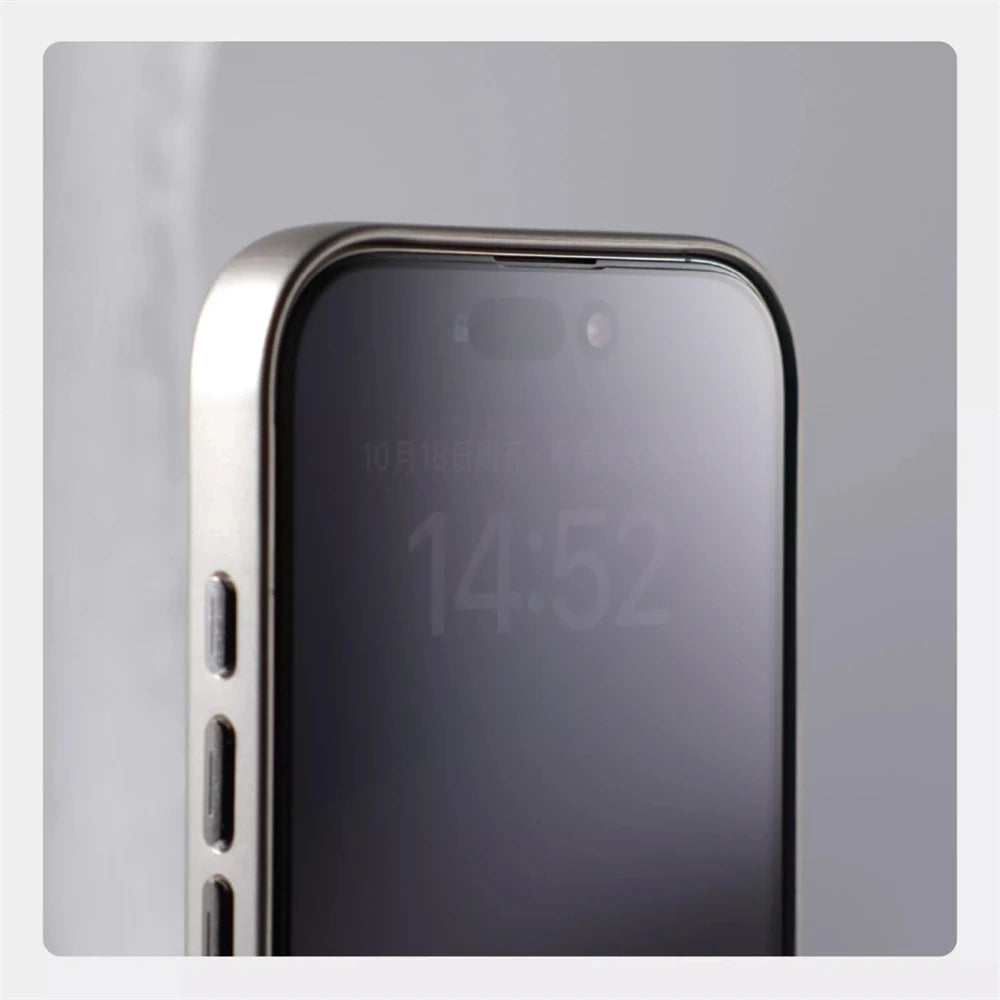 Suporte de lente de metal cor sólida capa magnética de pc rígido para iphone 16 pro max 15 14 plus 13 para magsafe capa de carga sem fio