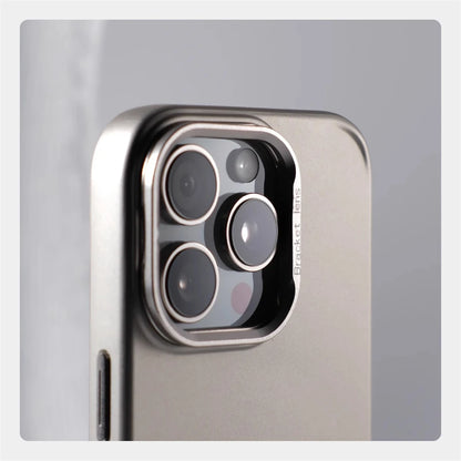 Suporte de lente de metal cor sólida capa magnética de pc rígido para iphone 16 pro max 15 14 plus 13 para magsafe capa de carga sem fio