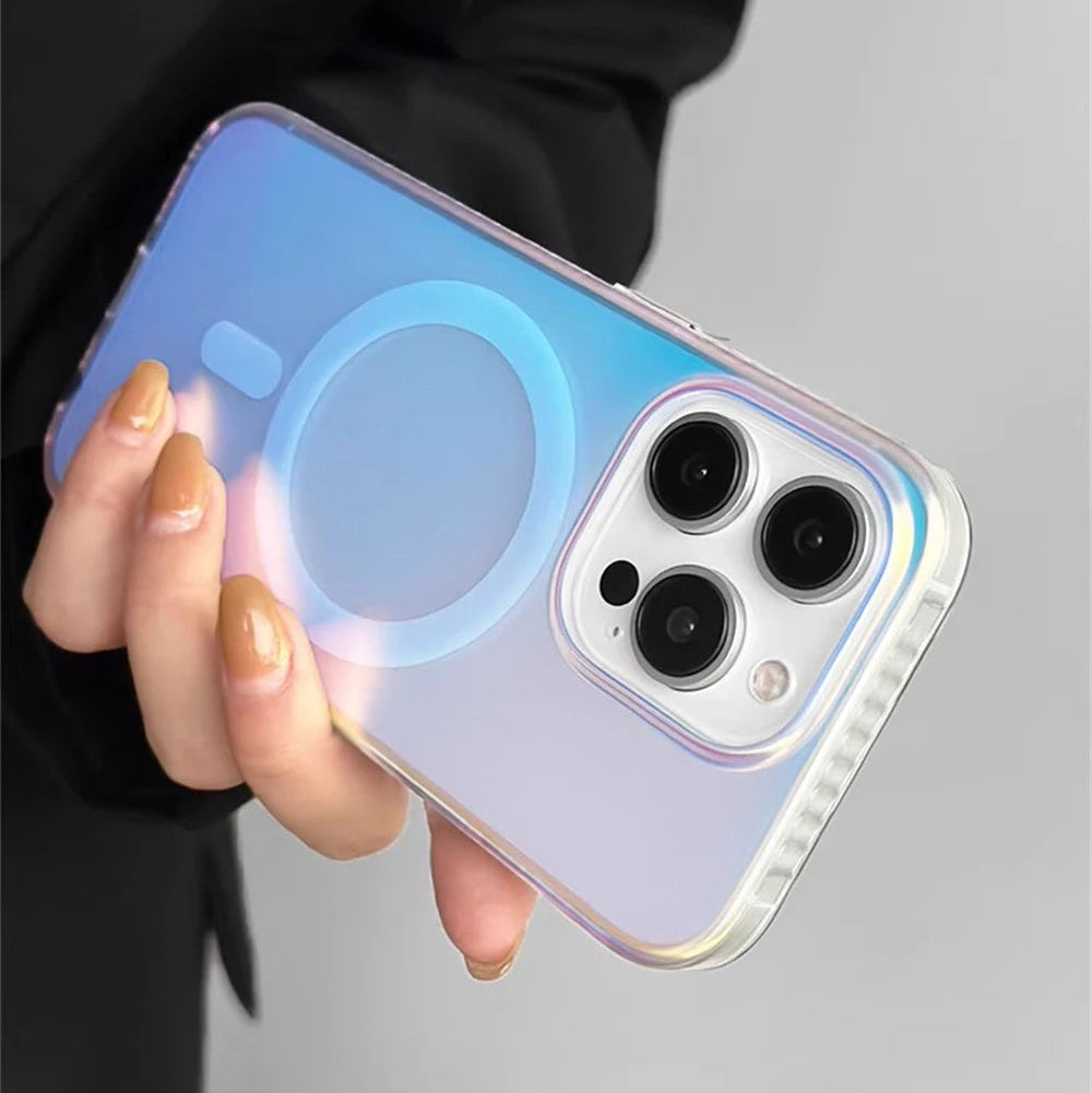 Case em Acrílico Premium para iPhone com Carregamento MagSafe Camaleão