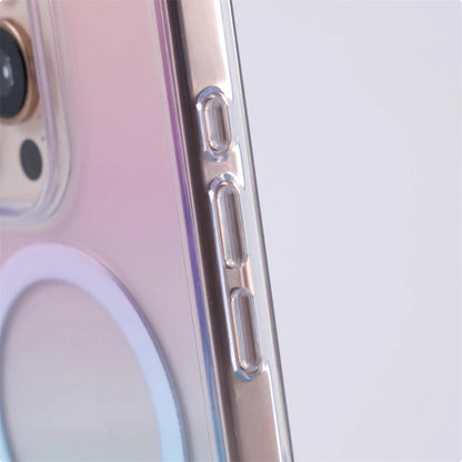 Luxo gradiente cor magnética caso de carga sem fio para iphone 17 pro max 16 15 14 plus 13 12 claro para magsafe capa à prova de choque