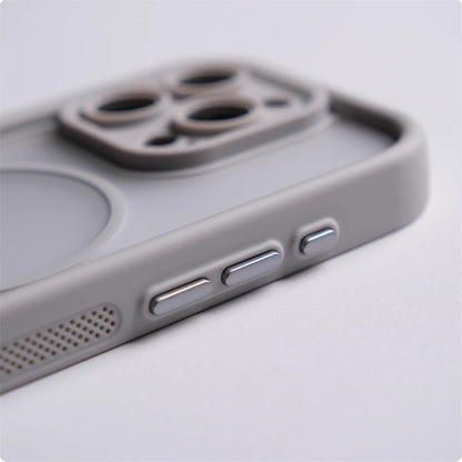 Translucidez fosca para magsafe capa à prova de choque para iphone 17 air 16 pro max 15 14 plus 12 13 lente proteção completa capa magnética