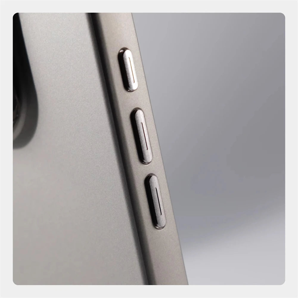 Suporte de lente de metal cor sólida capa magnética de pc rígido para iphone 16 pro max 15 14 plus 13 para magsafe capa de carga sem fio