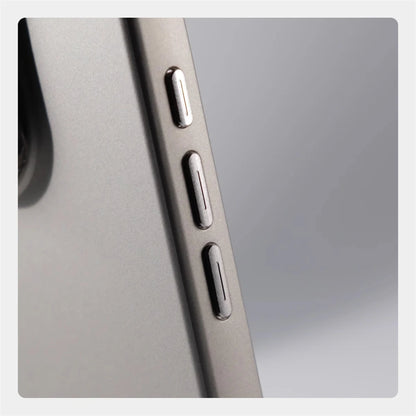 Suporte de lente de metal cor sólida capa magnética de pc rígido para iphone 16 pro max 15 14 plus 13 para magsafe capa de carga sem fio