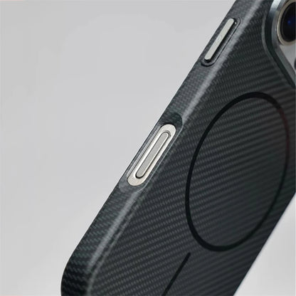 Luxo padrão de fibra carbono magnético fino caso duro para iphone 17 16 pro max 15 14 ar magsafe carga sem fio liga lente capa