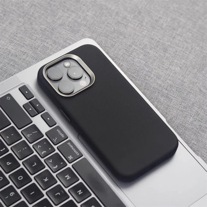 Luxo diamantes textura couro do plutônio caso magnético para iphone 17 16 15 pro max 14 13 ar magsafe carga sem fio liga lente capa