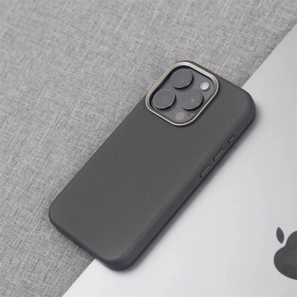 Luxo diamantes textura couro do plutônio caso magnético para iphone 17 16 15 pro max 14 13 ar magsafe carga sem fio liga lente capa