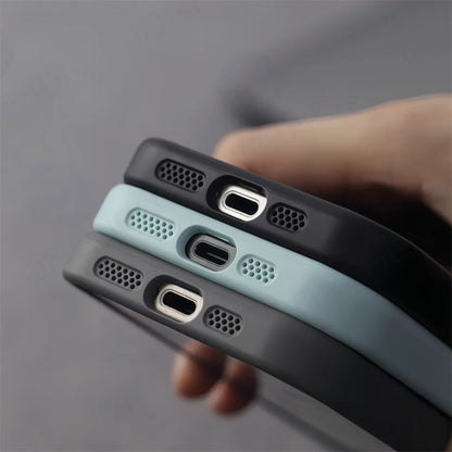 Malha de dissipação de calor para magsafe magnético caso de carga sem fio para iphone 16 15 14 plus 13 12 pro max armadura respirável capa