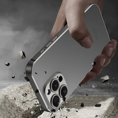 Moda fosco fosco lente protetora fina caso de telefone para iphone 16 pro max plus pára-choques à prova de choque anti-queda capas duras