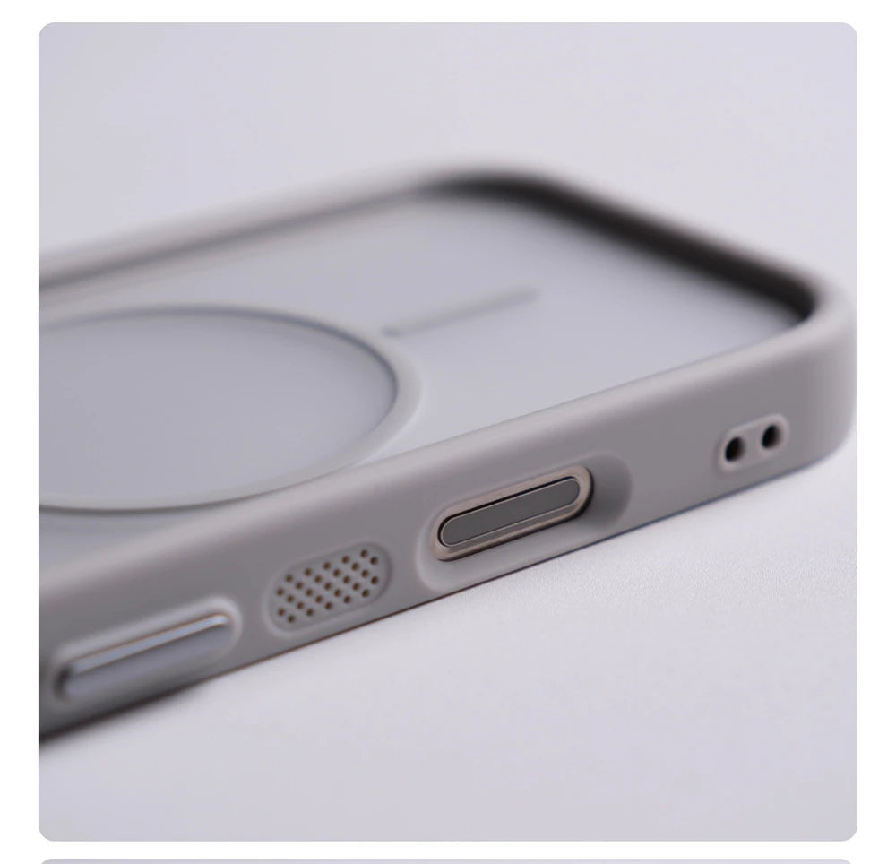 Translucidez fosca para magsafe capa à prova de choque para iphone 17 air 16 pro max 15 14 plus 12 13 lente proteção completa capa magnética