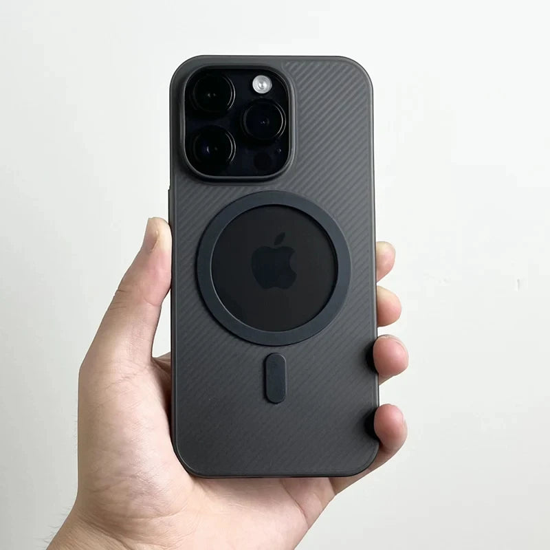 Sarja ultrafina de carregamento sem fio magsafe caso telefone para iphone 17 15 16pro max 16 14 pro 13 translúcido fosco duro pc capa