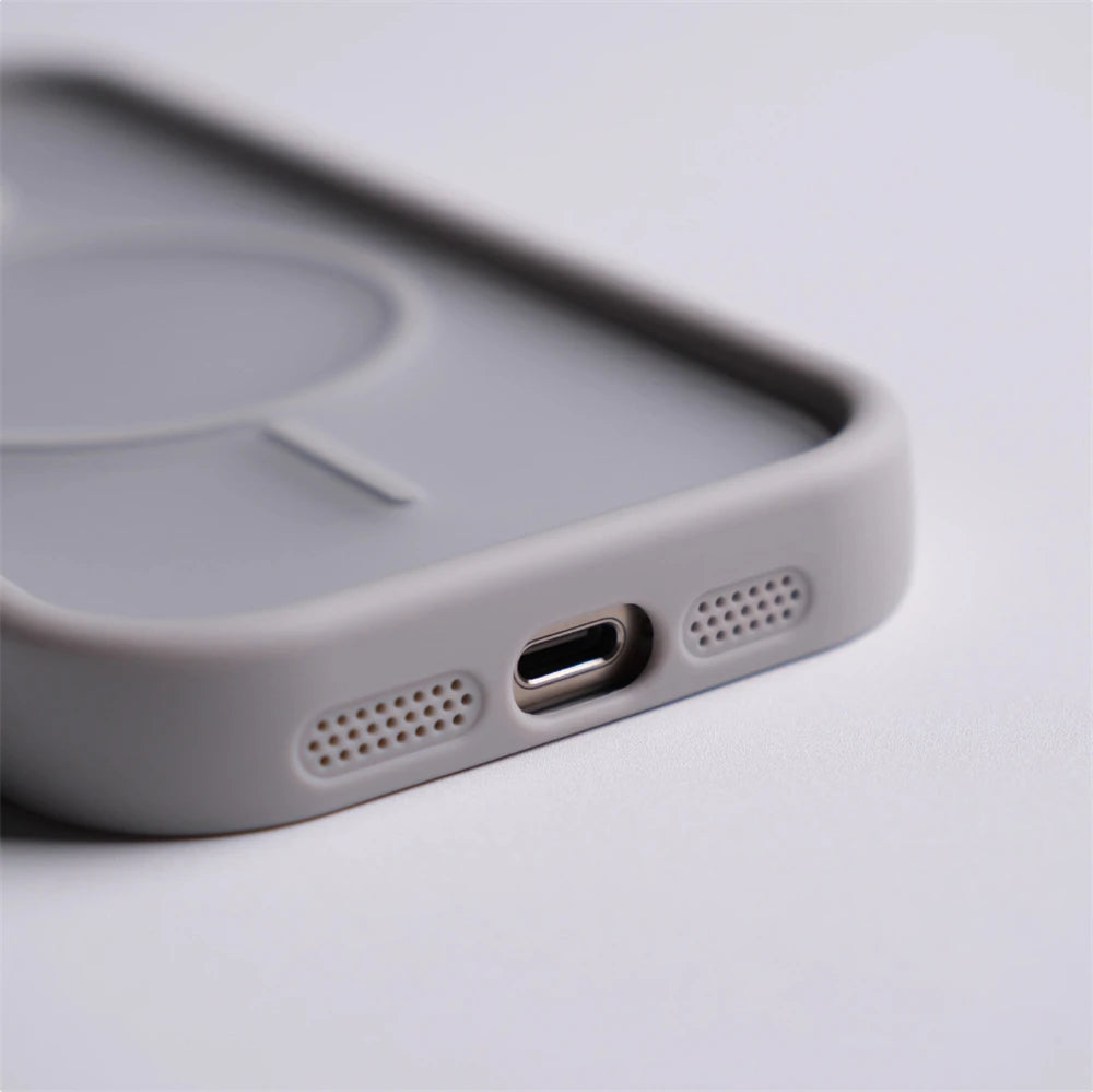 Translucidez fosca para magsafe capa à prova de choque para iphone 17 air 16 pro max 15 14 plus 12 13 lente proteção completa capa magnética