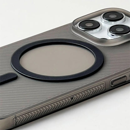 Sarja ultrafina de carregamento sem fio magsafe caso telefone para iphone 17 15 16pro max 16 14 pro 13 translúcido fosco duro pc capa