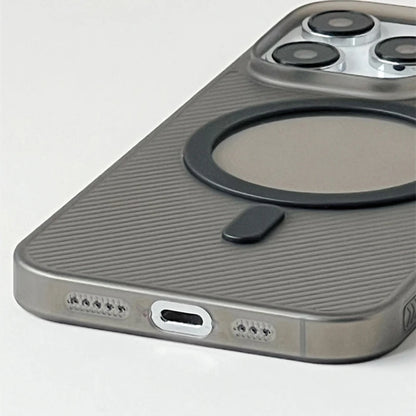 Sarja ultrafina de carregamento sem fio magsafe caso telefone para iphone 17 15 16pro max 16 14 pro 13 translúcido fosco duro pc capa