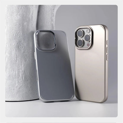 Suporte de lente de metal cor sólida capa magnética de pc rígido para iphone 16 pro max 15 14 plus 13 para magsafe capa de carga sem fio