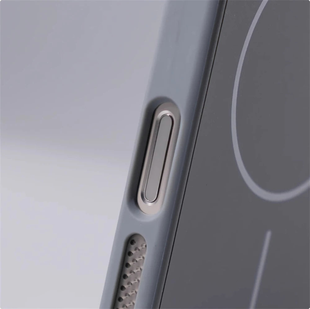 Suporte de lente de liga para magsafe, capa magnética de carregamento sem fio para iphone 16 pro max 15 14 13 12, moldura de silicone, capa respirável