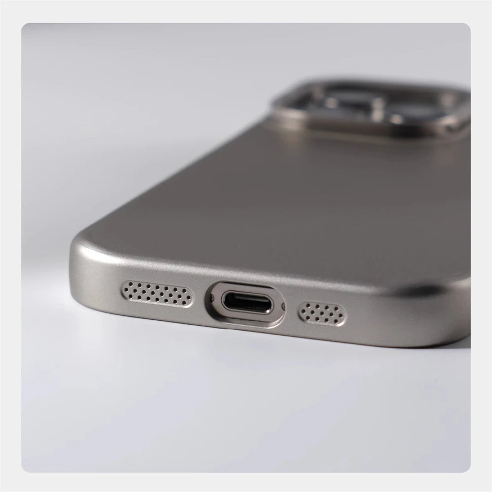 Suporte de lente de metal cor sólida capa magnética de pc rígido para iphone 16 pro max 15 14 plus 13 para magsafe capa de carga sem fio