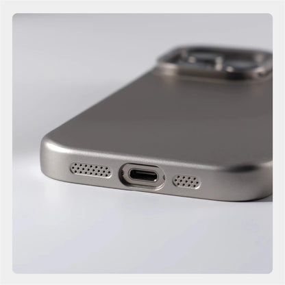 Suporte de lente de metal cor sólida capa magnética de pc rígido para iphone 16 pro max 15 14 plus 13 para magsafe capa de carga sem fio