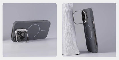 Suporte de lente de liga para magsafe, capa magnética de carregamento sem fio para iphone 16 pro max 15 14 13 12, moldura de silicone, capa respirável