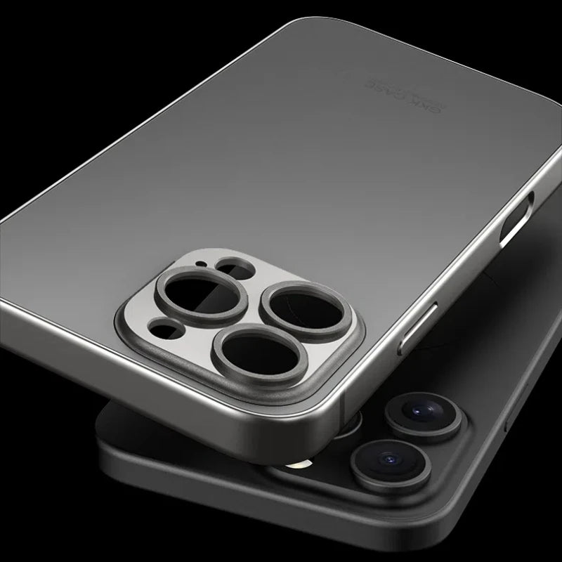 Moda fosco fosco lente protetora fina caso de telefone para iphone 16 pro max plus pára-choques à prova de choque anti-queda capas duras