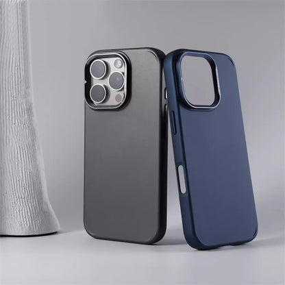 Suporte de lente de metal cor sólida capa magnética de pc rígido para iphone 16 pro max 15 14 plus 13 para magsafe capa de carga sem fio