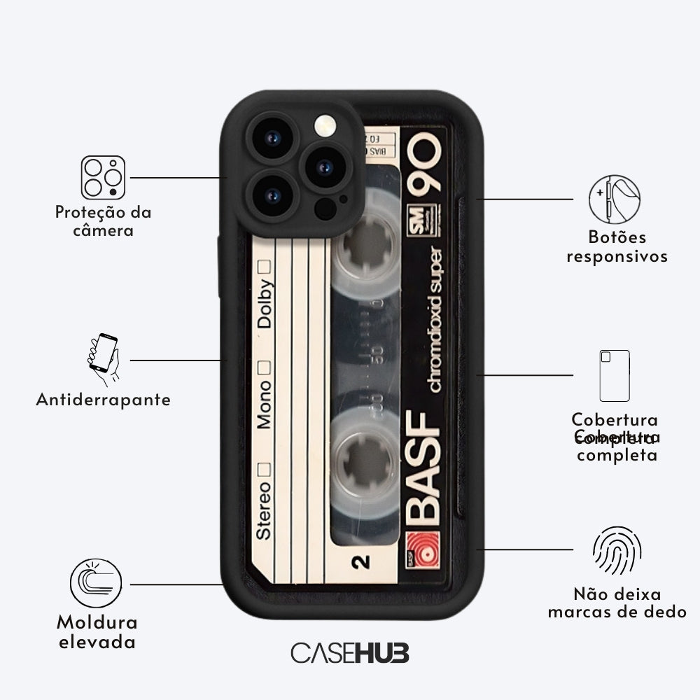 Case em TPU Premium para iPhone Retro